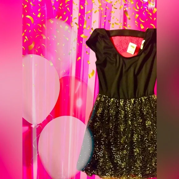 Charlotte Russe Dresses | Nwt Charlotte Russe Szl Girls Black Sequins Dress | Color: Black | Size: LG | Pm-31638837's Closet